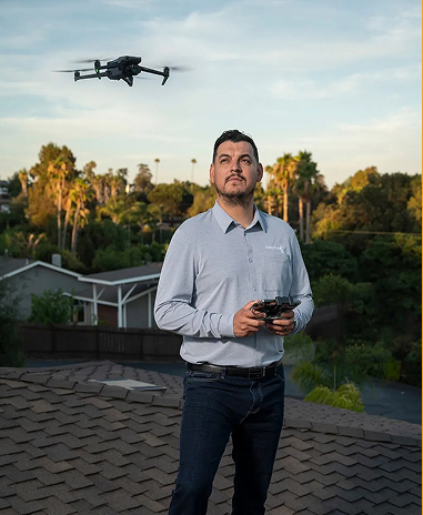 Certified drone roof inspection service near me in Orange County